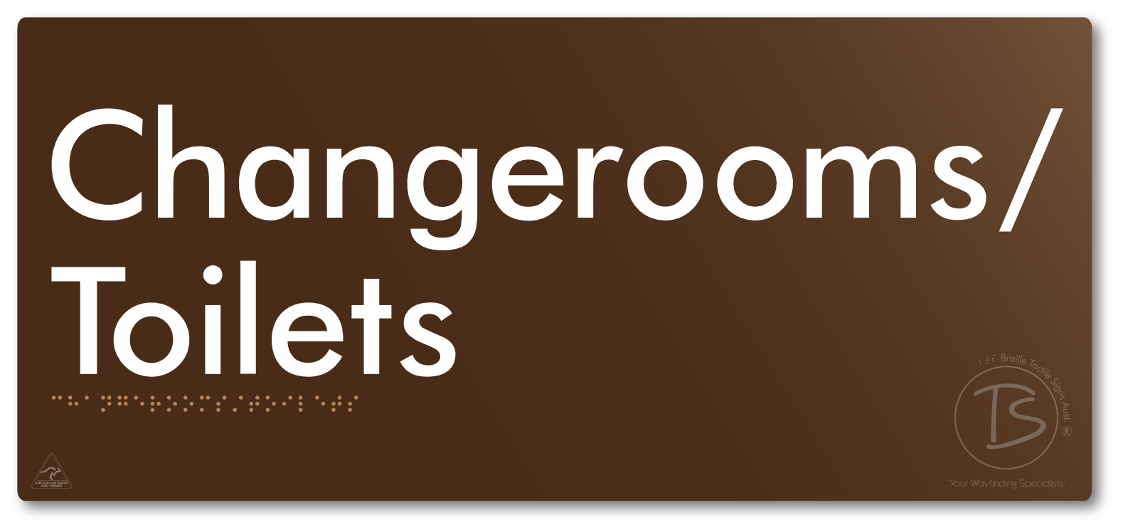 Changerooms/Toilets - Braille Tactile Signs Aust.