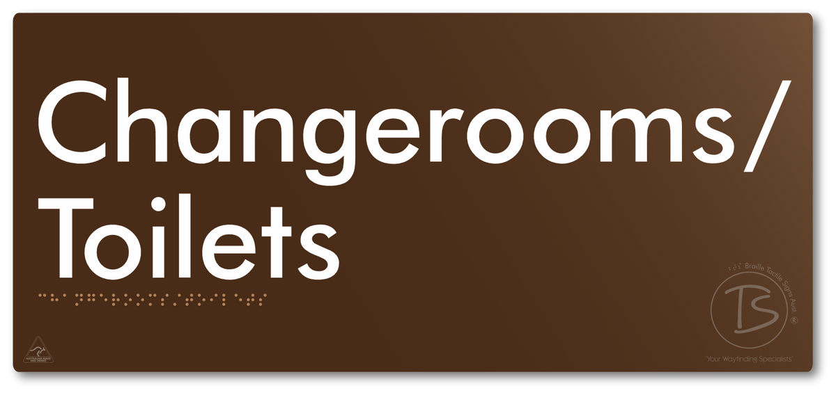 Changerooms/Toilets - Braille Tactile Signs Aust.