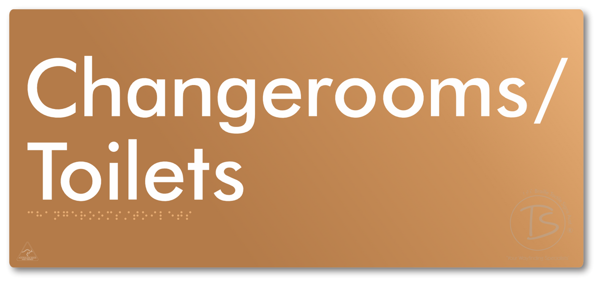Changerooms/Toilets - Braille Tactile Signs Aust.