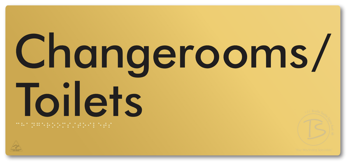 Changerooms/Toilets - Braille Tactile Signs Aust.