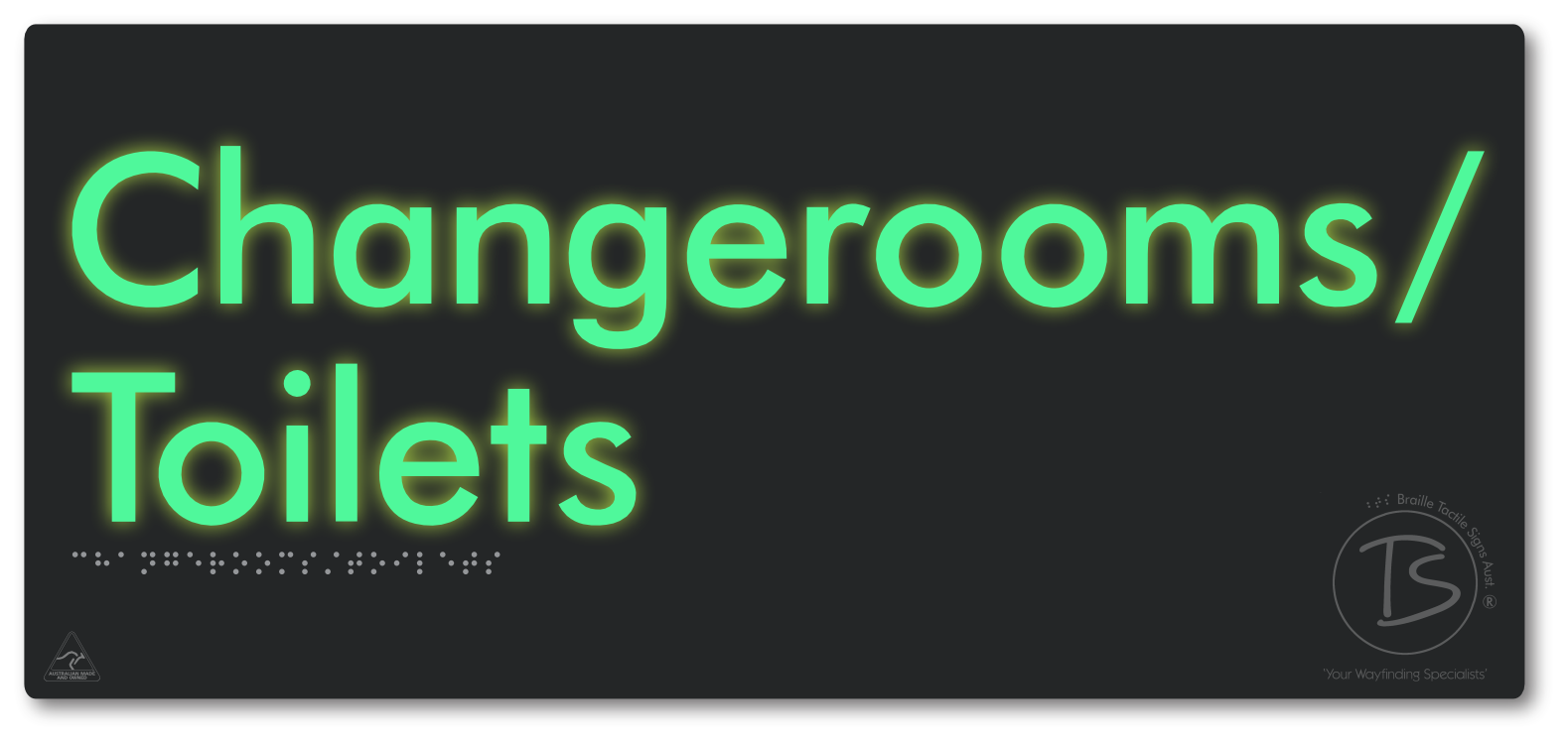 Changerooms/Toilets - Braille Tactile Signs Aust.