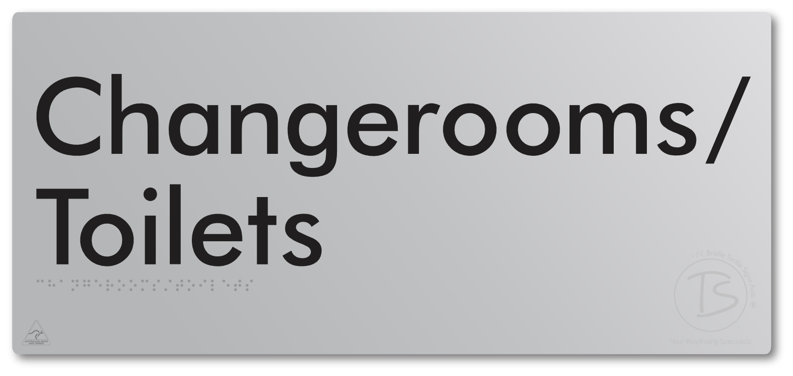 Changerooms/Toilets - Braille Tactile Signs Aust.