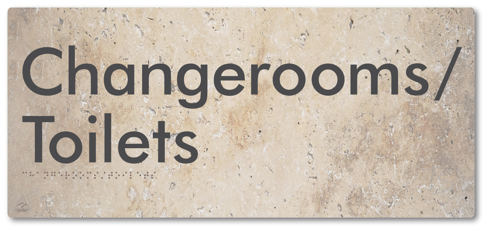 Changerooms/Toilets - Braille Tactile Signs Aust.