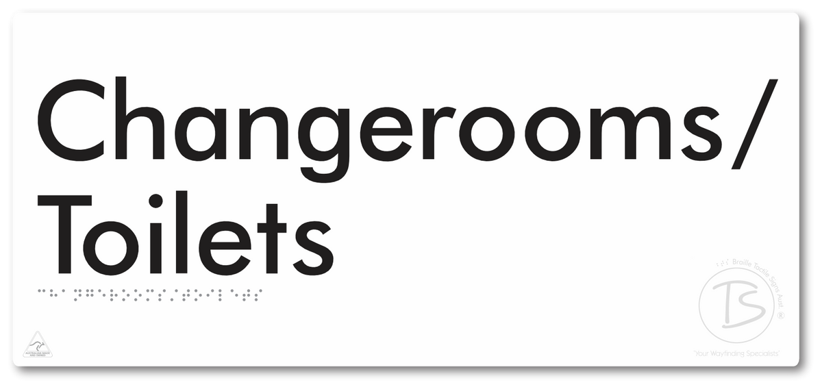 Changerooms/Toilets - Braille Tactile Signs Aust.