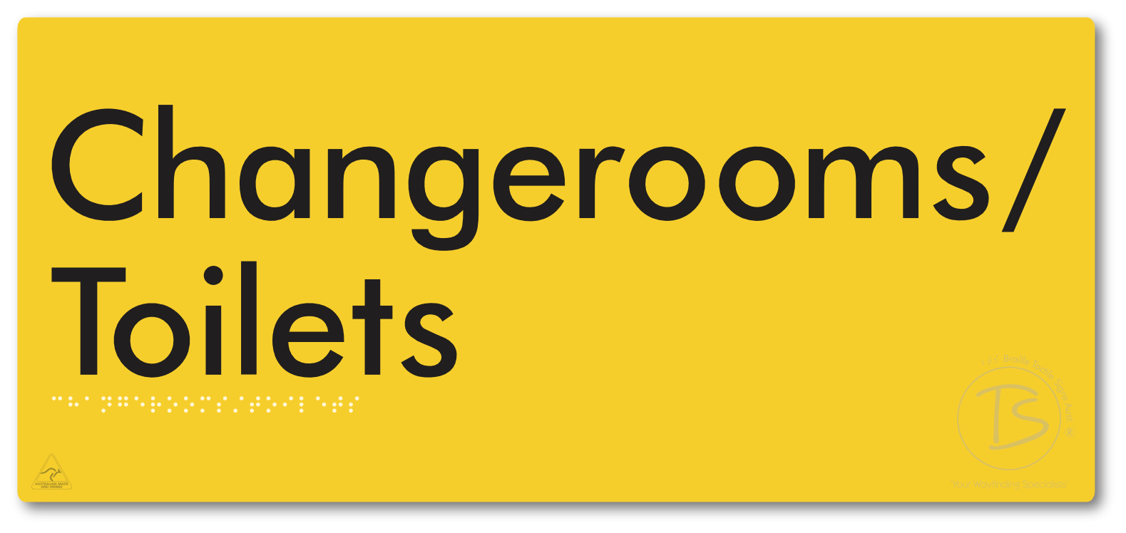 Changerooms/Toilets - Braille Tactile Signs Aust.