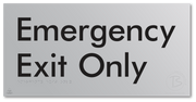 Emergency Exit Only - Braille Tactile Signs Aust.
