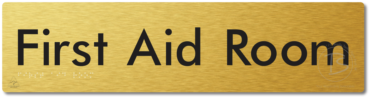 First Aid Room - Braille Tactile Signs Aust.