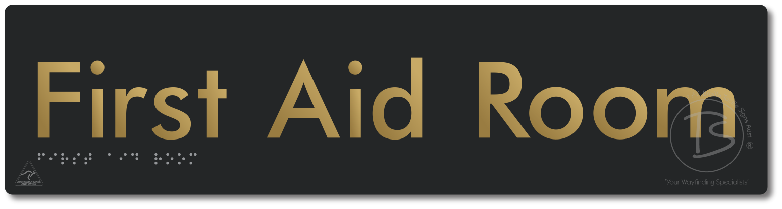 First Aid Room - Braille Tactile Signs Aust.