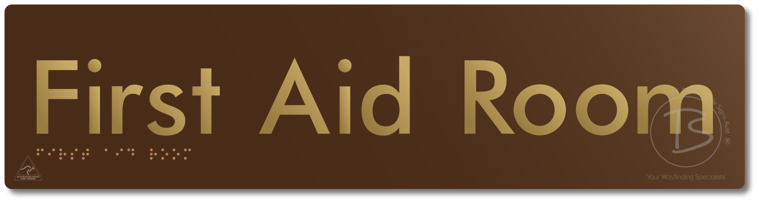 First Aid Room - Braille Tactile Signs Aust.