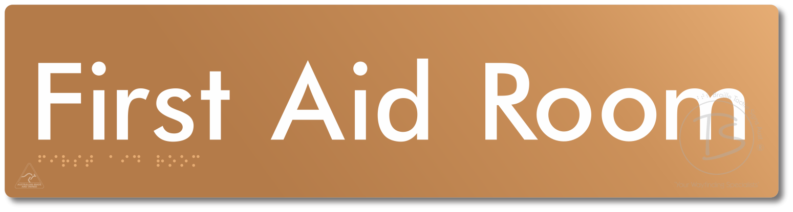 First Aid Room - Braille Tactile Signs Aust.