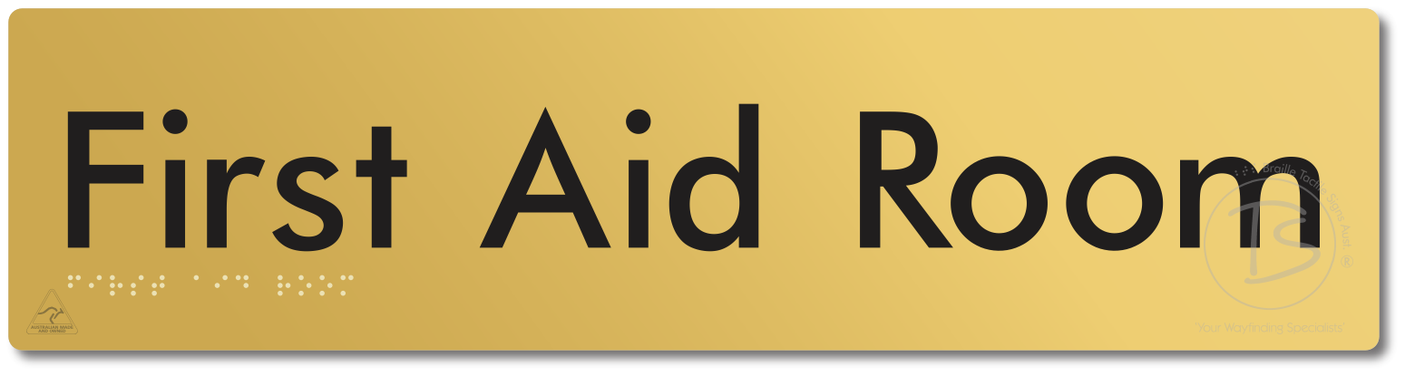 First Aid Room - Braille Tactile Signs Aust.
