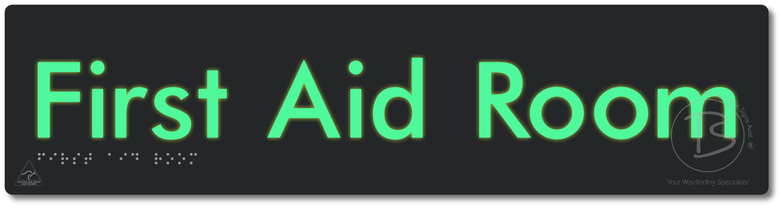 First Aid Room - Braille Tactile Signs Aust.