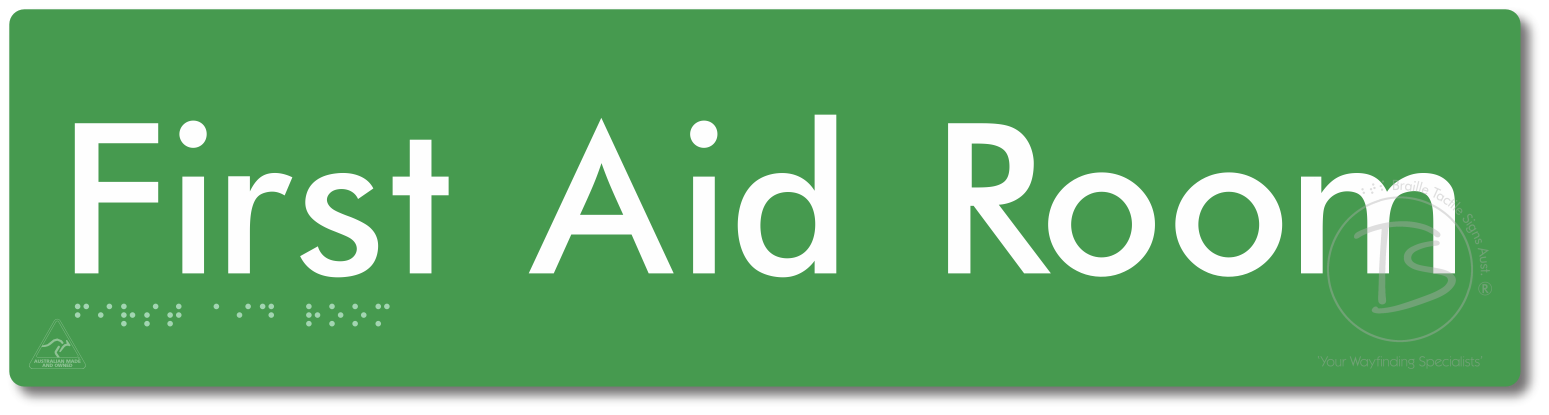 First Aid Room - Braille Tactile Signs Aust.