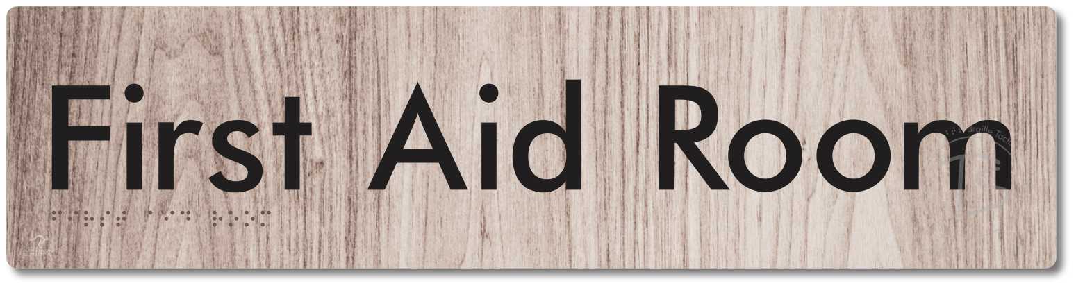 First Aid Room - Braille Tactile Signs Aust.