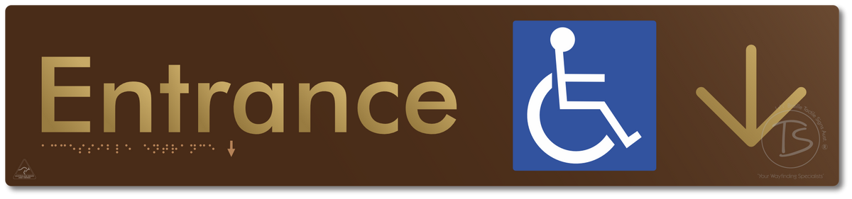 Accessible Entrance with Large Directional Arrow