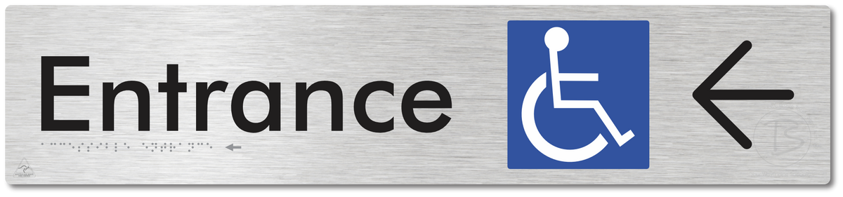 Accessible Entrance with Large Directional Arrow