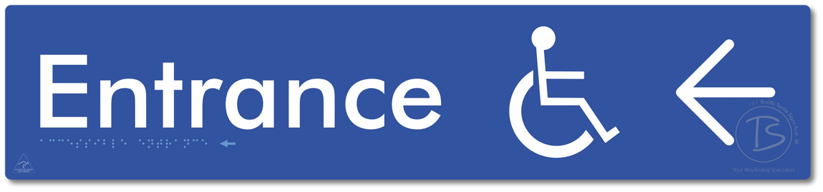 Accessible Entrance with Large Directional Arrow