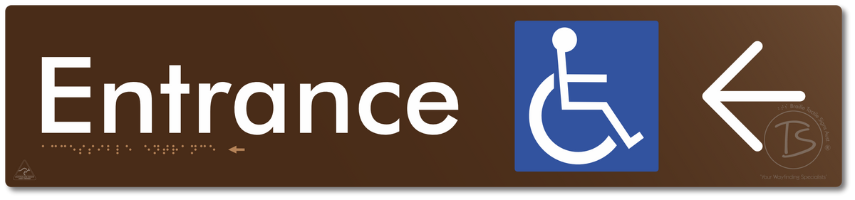 Accessible Entrance with Large Directional Arrow