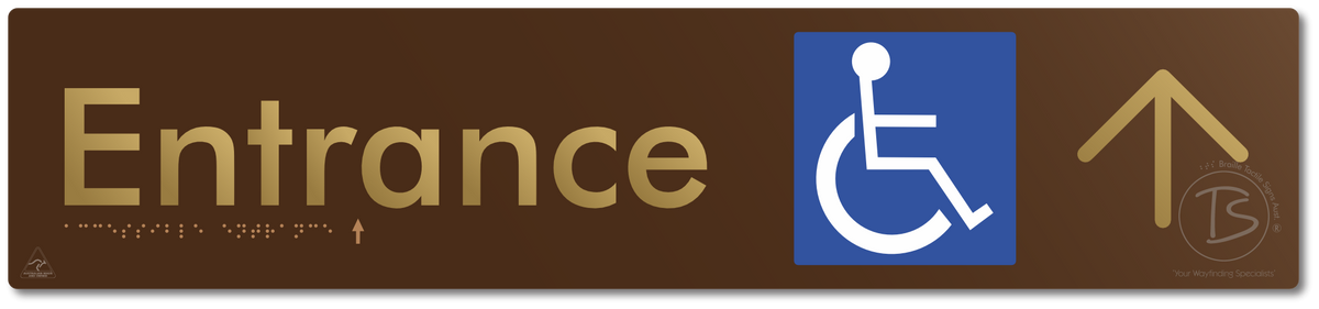 Accessible Entrance with Large Directional Arrow