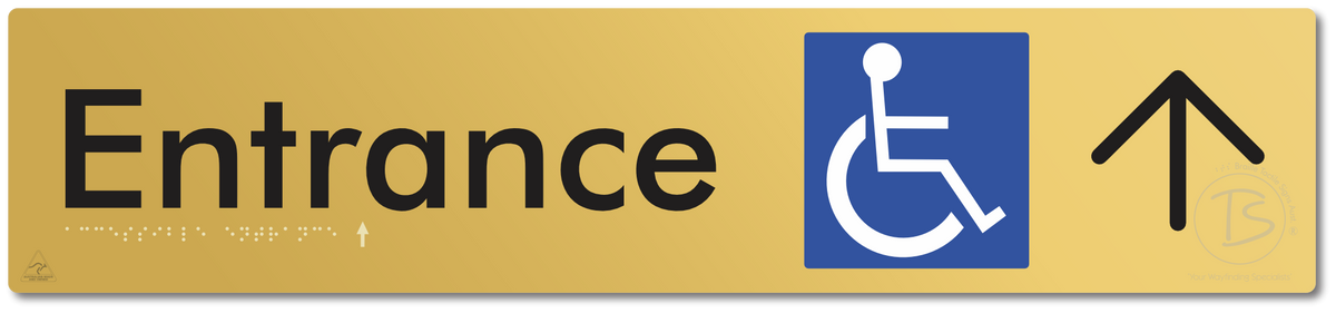 Accessible Entrance with Large Directional Arrow