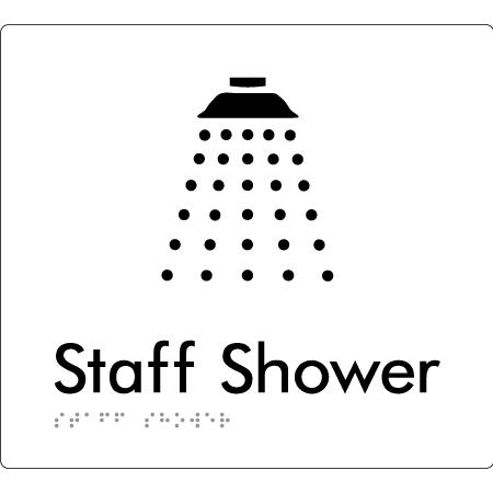 Staff Shower - Braille Tactile Signs Aust.
