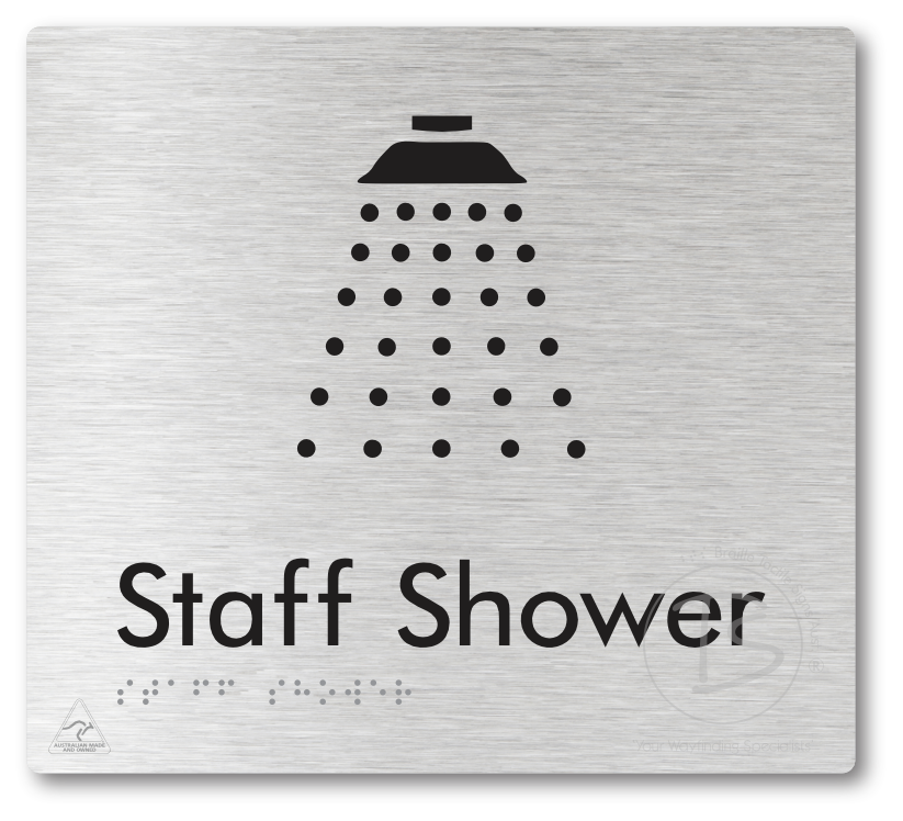 Staff Shower - Braille Tactile Signs Aust.