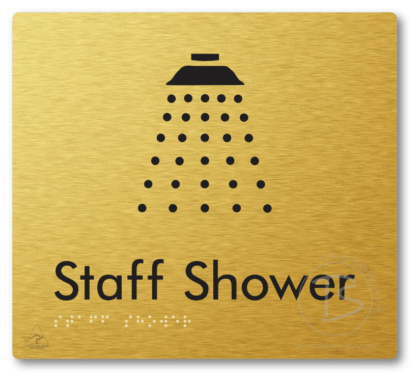 Staff Shower - Braille Tactile Signs Aust.