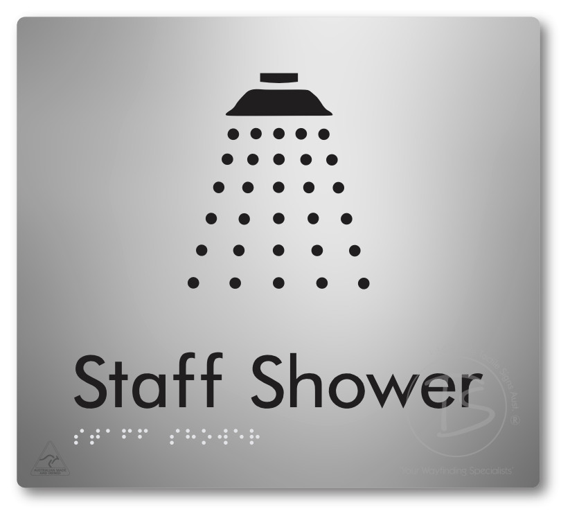 Staff Shower - Braille Tactile Signs Aust.