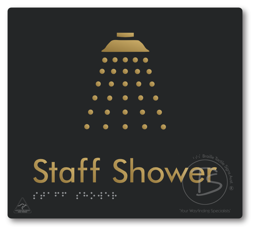 Staff Shower - Braille Tactile Signs Aust.