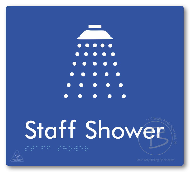 Staff Shower - Braille Tactile Signs Aust.