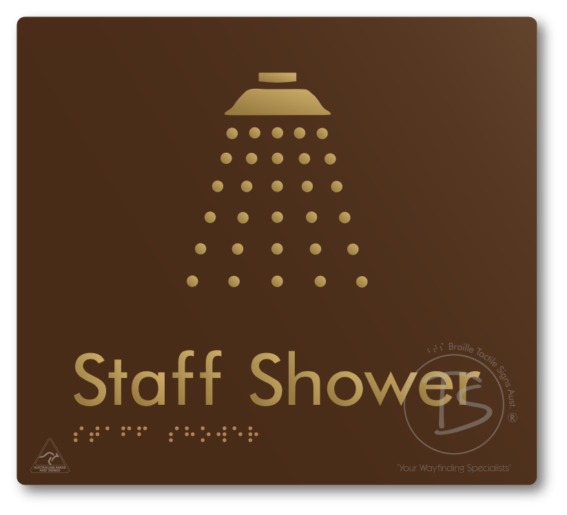 Staff Shower - Braille Tactile Signs Aust.