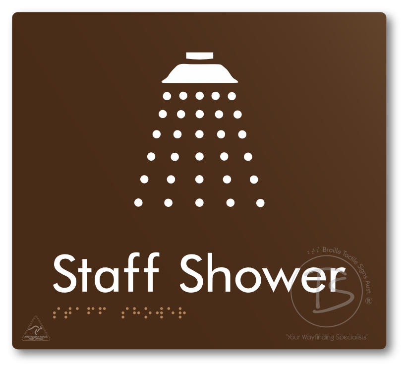 Staff Shower - Braille Tactile Signs Aust.