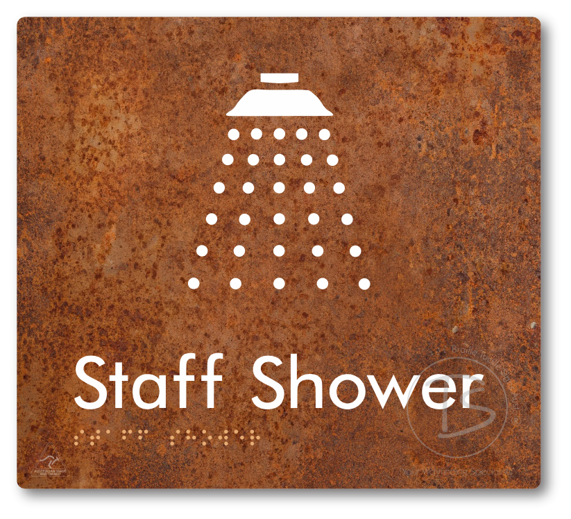 Staff Shower - Braille Tactile Signs Aust.
