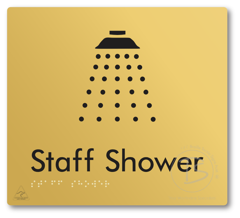 Staff Shower - Braille Tactile Signs Aust.