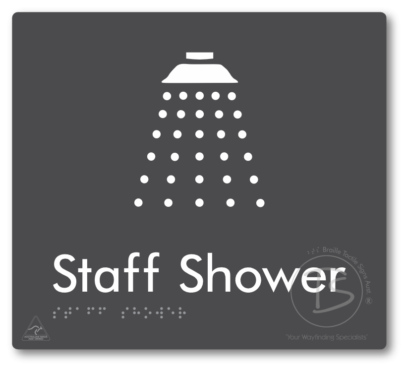 Staff Shower - Braille Tactile Signs Aust.
