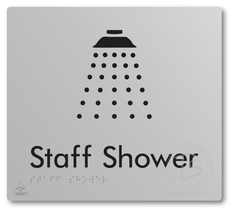 Staff Shower - Braille Tactile Signs Aust.
