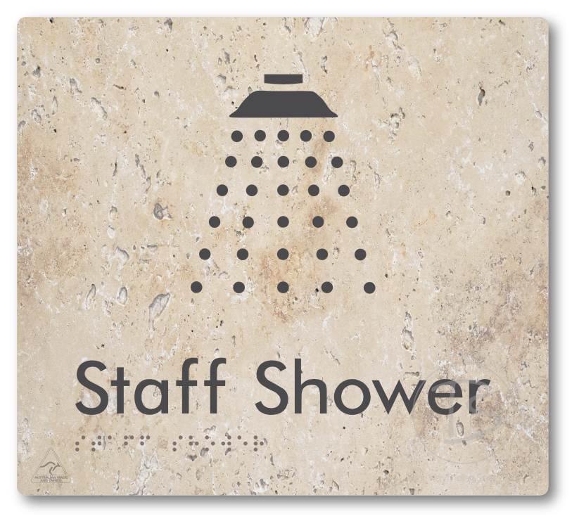 Staff Shower - Braille Tactile Signs Aust.