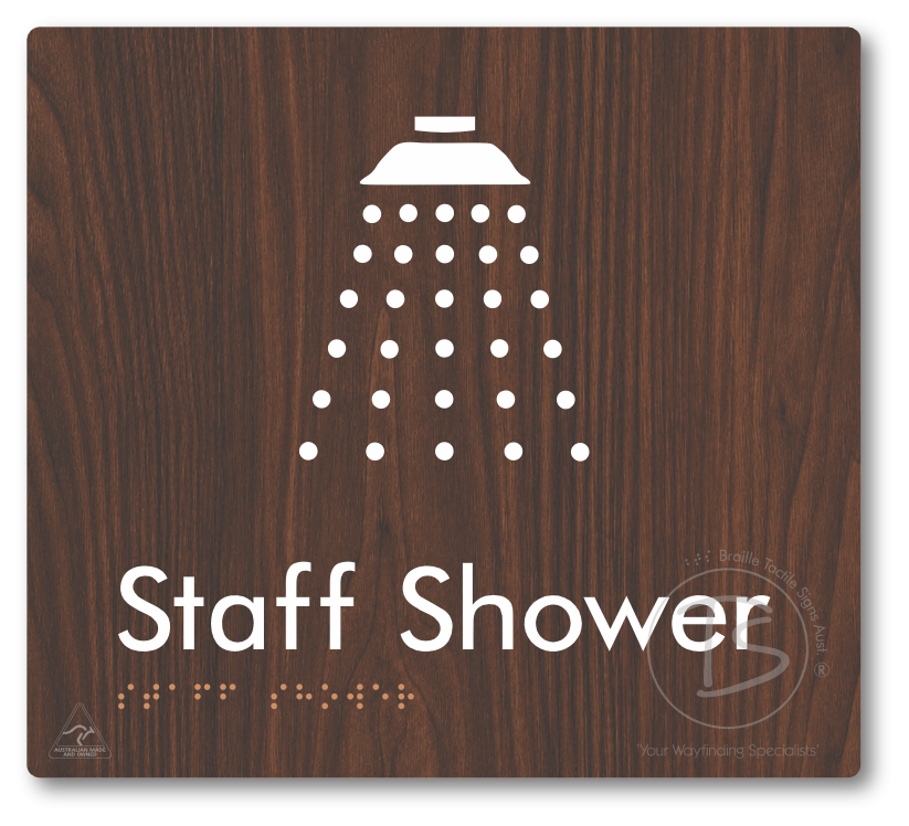 Staff Shower - Braille Tactile Signs Aust.