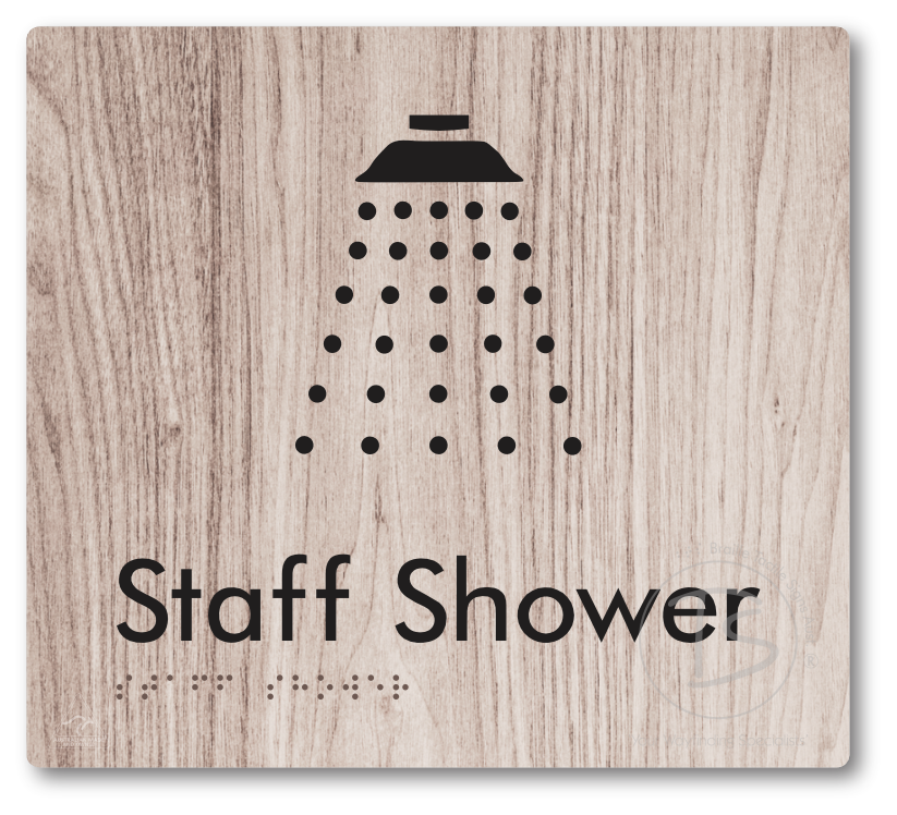Staff Shower - Braille Tactile Signs Aust.