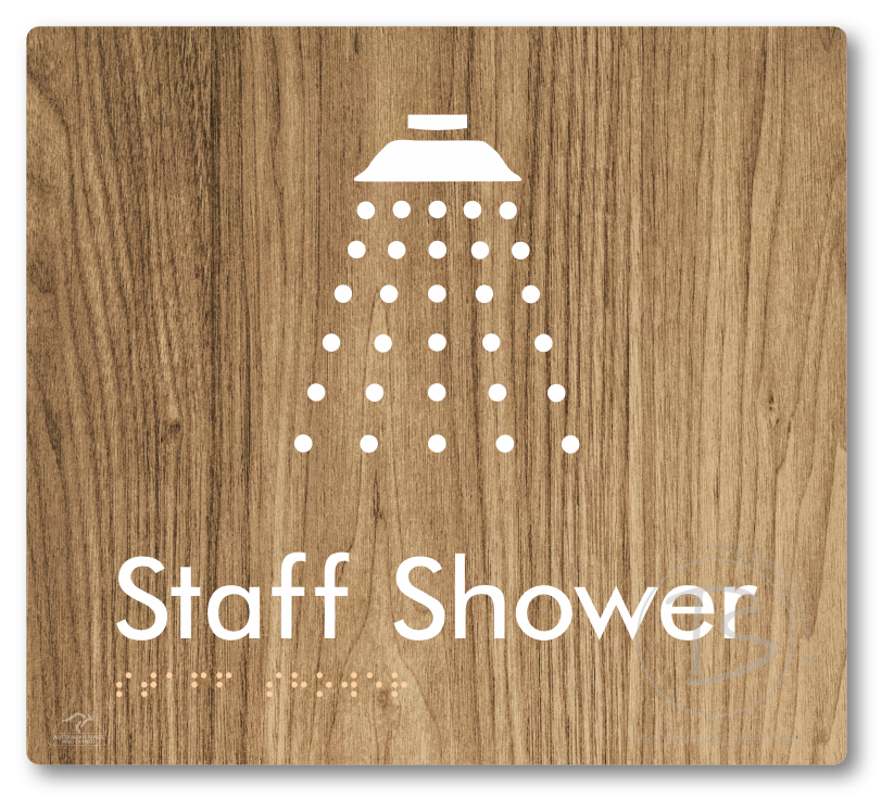 Staff Shower - Braille Tactile Signs Aust.
