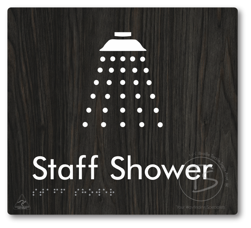 Staff Shower - Braille Tactile Signs Aust.