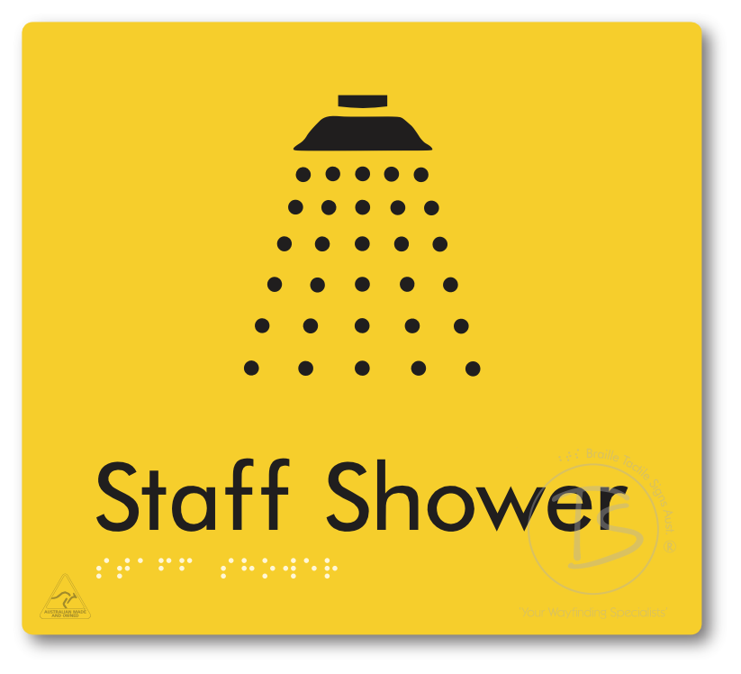 Staff Shower - Braille Tactile Signs Aust.