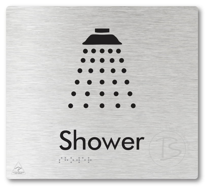Shower - Braille Tactile Signs Aust.
