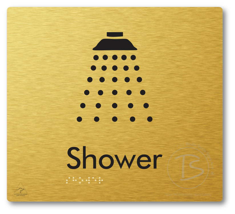 Shower - Braille Tactile Signs Aust.
