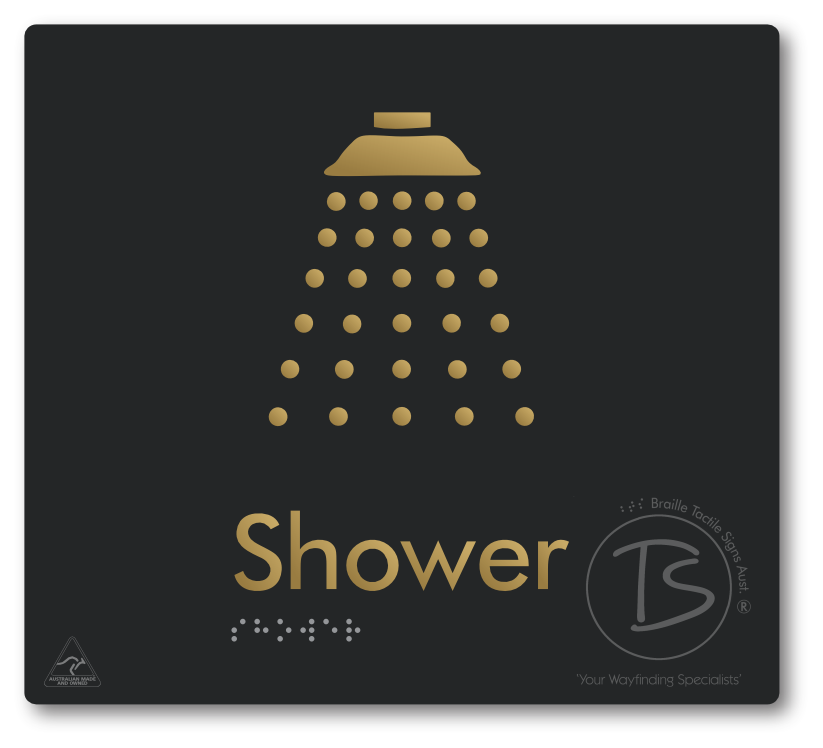 Shower - Braille Tactile Signs Aust.