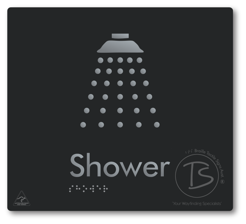 Shower - Braille Tactile Signs Aust.