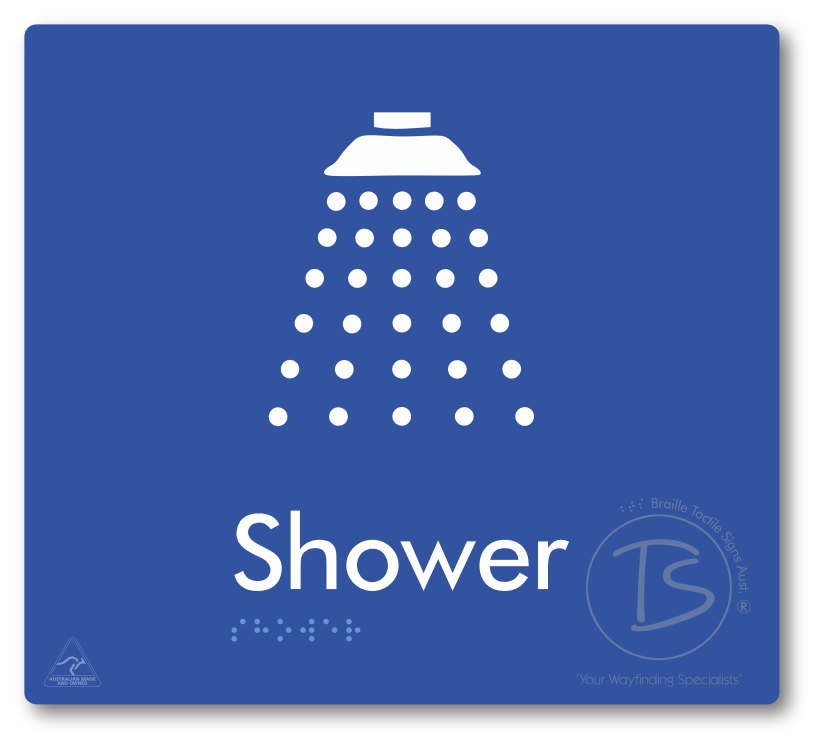 Shower - Braille Tactile Signs Aust.