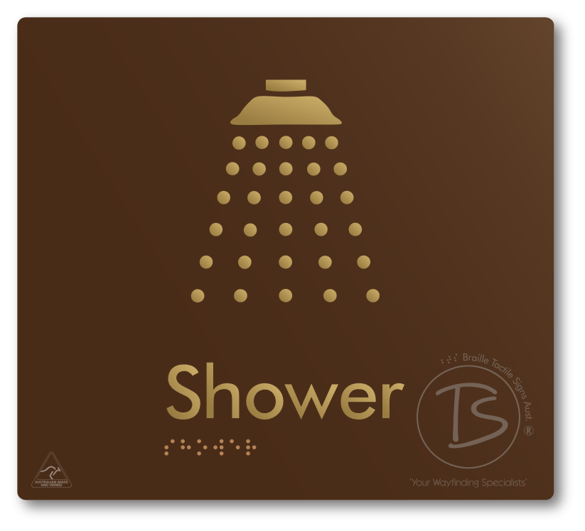 Shower - Braille Tactile Signs Aust.