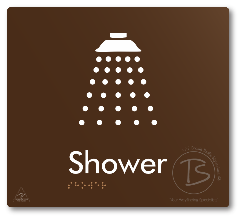 Shower - Braille Tactile Signs Aust.