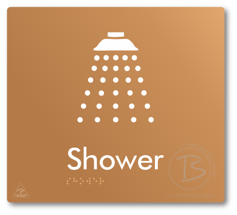 Shower - Braille Tactile Signs Aust.